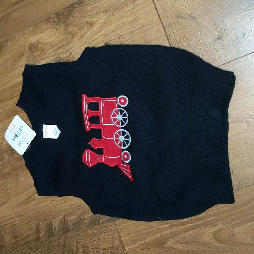 NWT! Gymboree 100% Cotton Knit Sleeveless Train Vest in size 2T